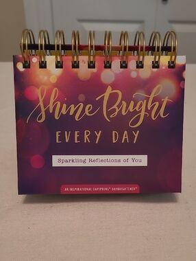 Shine Bright Every Day Desk Calendar - Gold & Purple